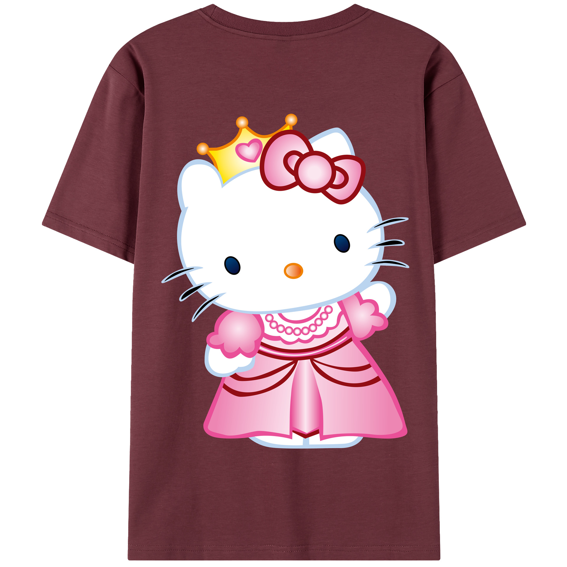 （画像用） Hello Kitty ハローキティ 綿100％半袖Tシャツ（背面プリント）